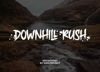 Downhill Rush Brush Font