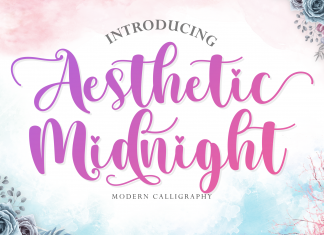 Aesthetic Midnight Calligraphy Font