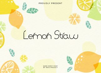 Lemon Straw Display Font