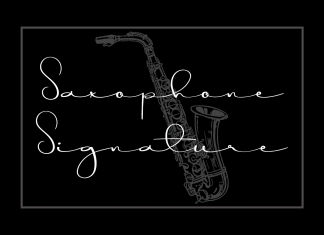 Saxophone Signature Script Font
