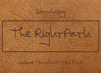The RightPath Handwritten Font