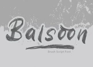 Balsoon Brush Font
