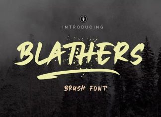 Blathers Brush Font