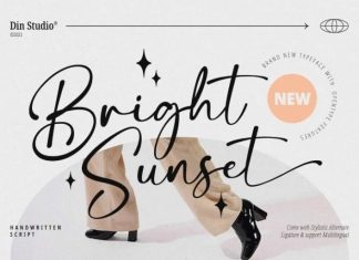 Bright Sunset Script Font