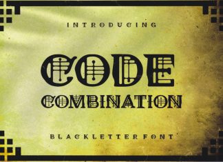 Code Combination Blackletter Font