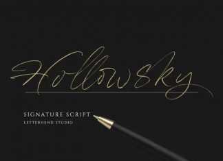 Hollowsky Script Font