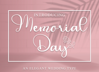 Memorial Day Calligraphy Font