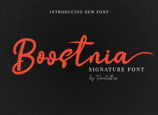 Boostnia Calligraphy Font
