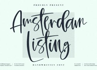 Amsterdam Listing Script Font