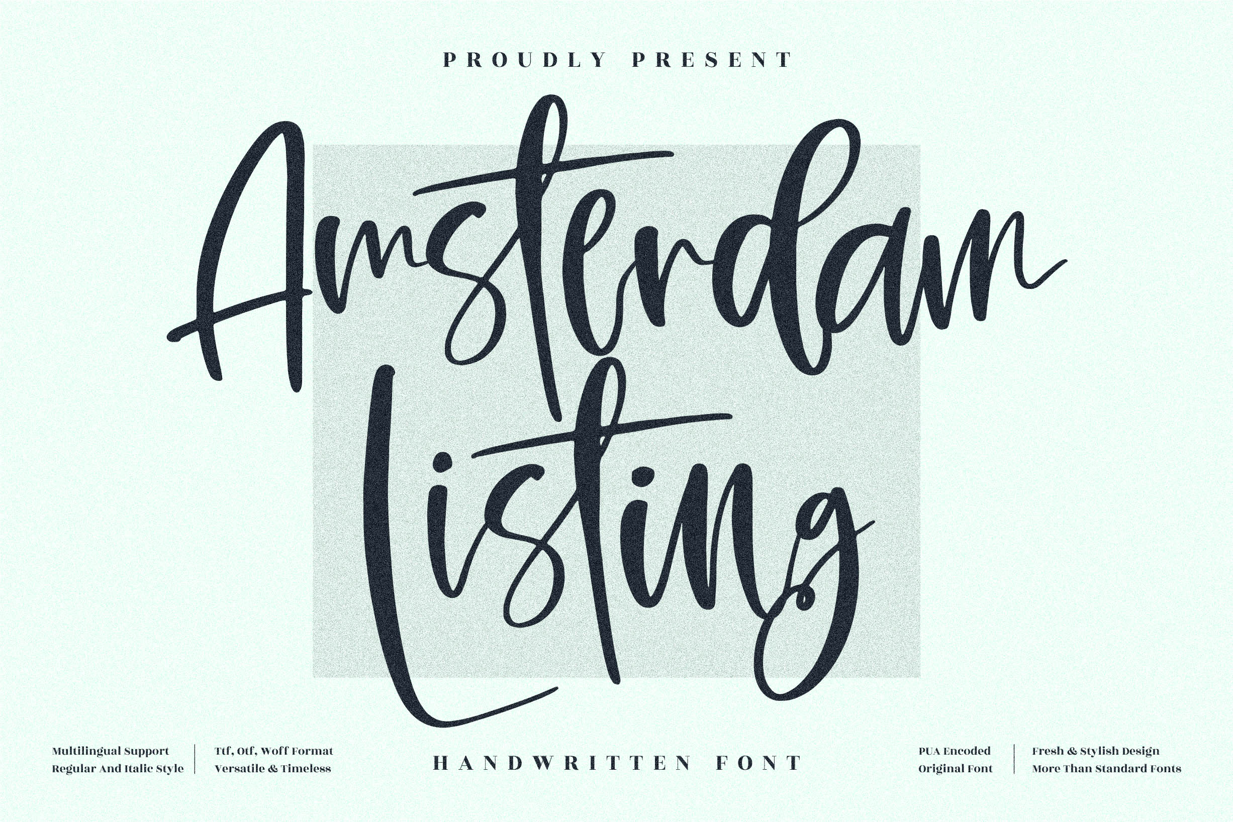 Amsterdam Listing Script Font
