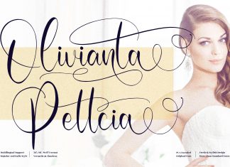 Olivianta Pettcia Calligraphy Font