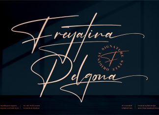 Freyatina Pelgona Script Font