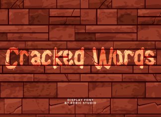 Cracked Words Display Font