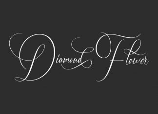 Diamond Flower Calligraphy Font