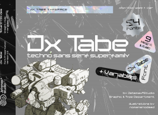 Jx Tabe Display Font