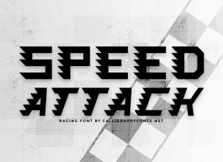 Speed Attack Display Font