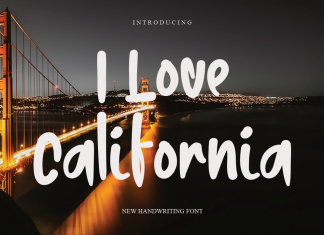 I Love California Script Font