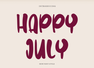 Happy July Display Font
