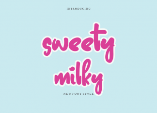 Sweety Milk Display Font