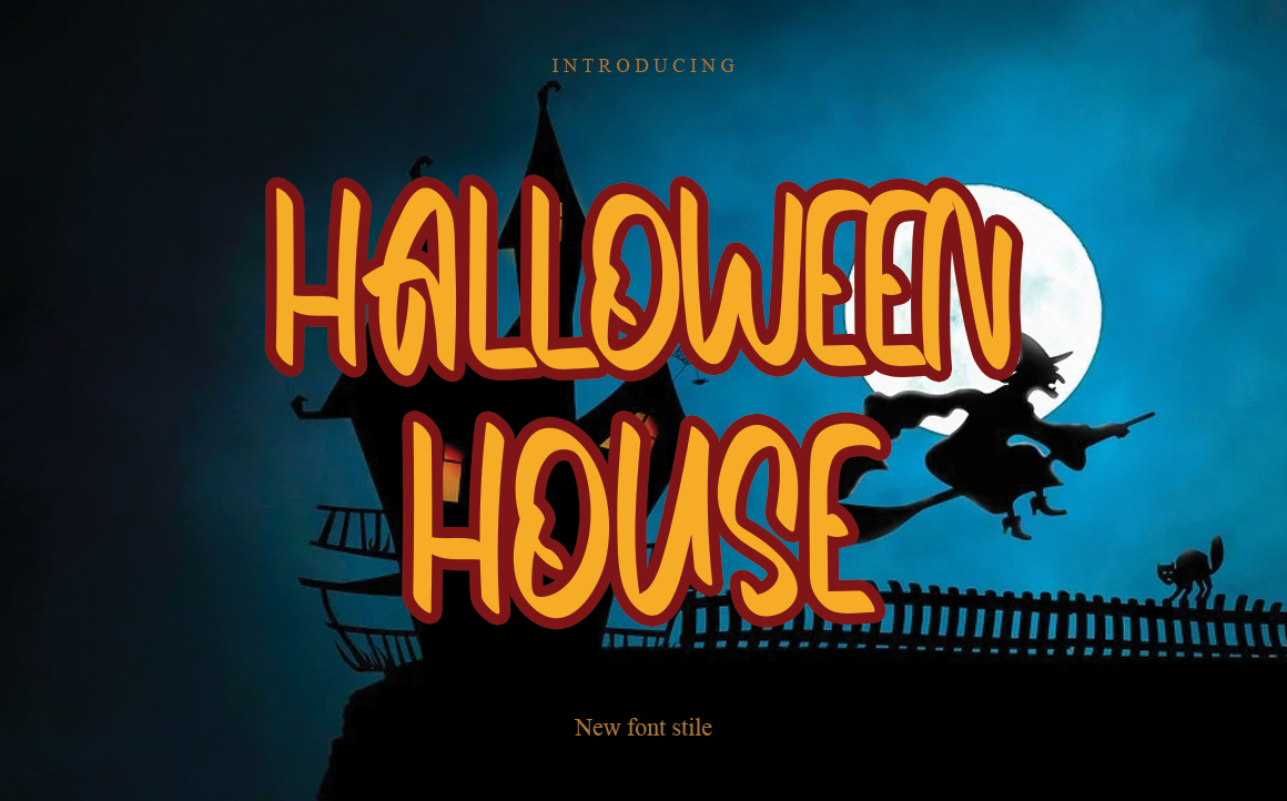 Halloween House Display Font