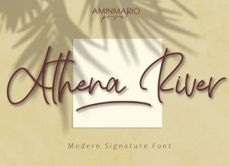 Athena River Handwritten Font