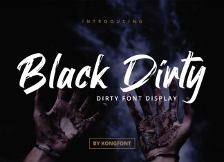 Black Dirty Brush Font