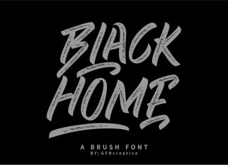 BLACK HOME Brush Font