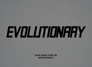 Evolutionary Display Font