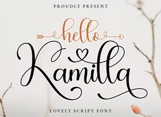 Hello Kamilla Calligraphy Font