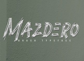 Mazdero Brush Font