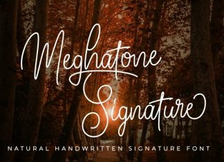 Meghatone Signature Script Font
