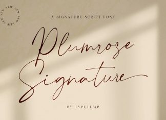 Plumrose Signature Script Font