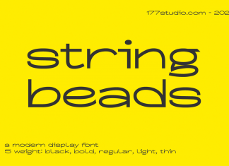 String Beads Font