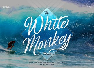 White Monkey Brush Font