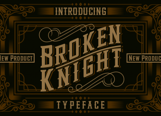Broken Knight Display Font