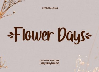 Flower Days Script Font