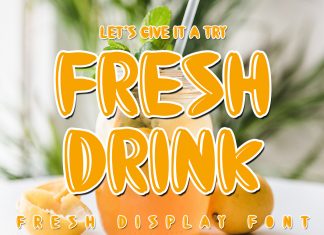 Fresh Drink Display Font