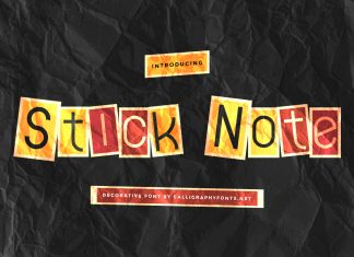 Stick Note Display Font