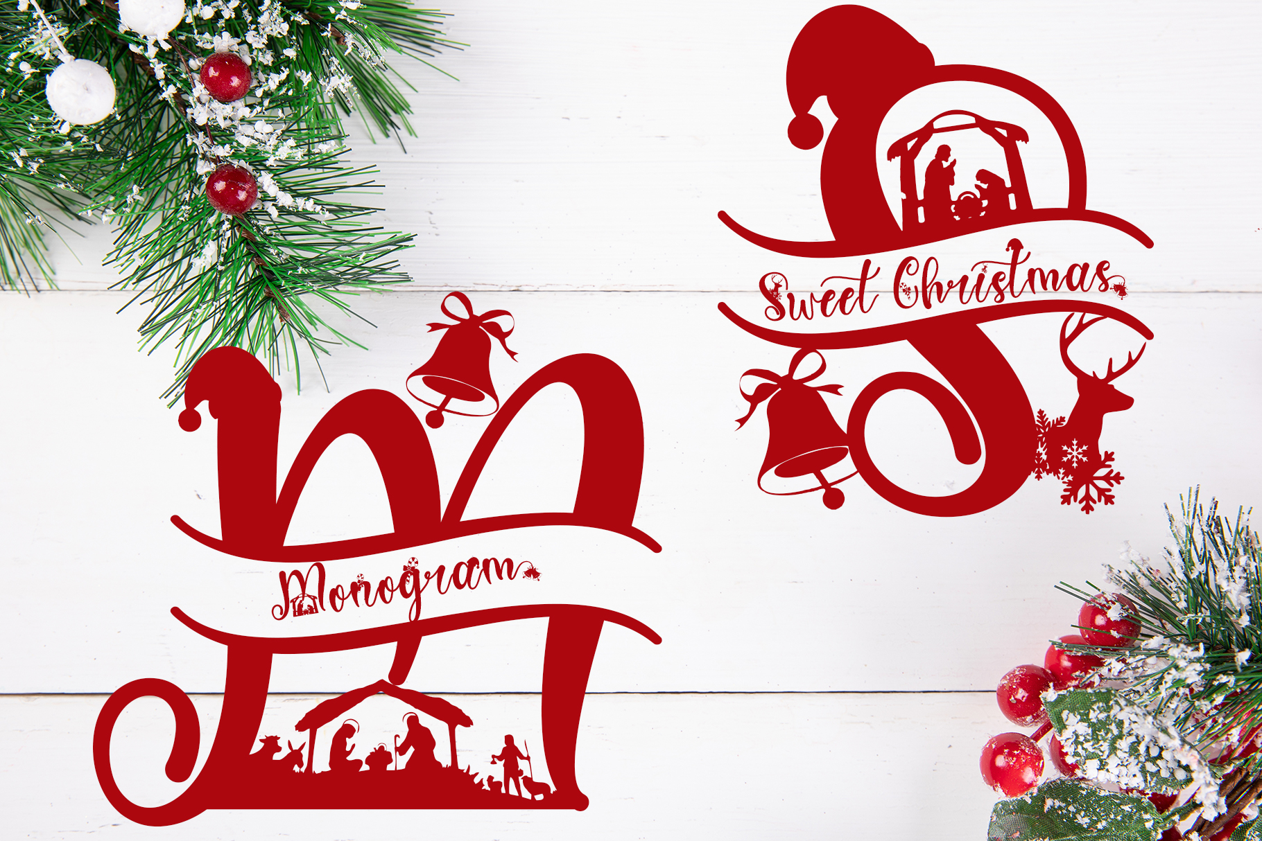 Sweet Christmas Monogram Display Font