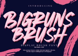 Bigruns Brush Font