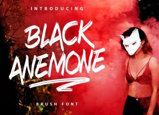 Black Anemone Brush Font