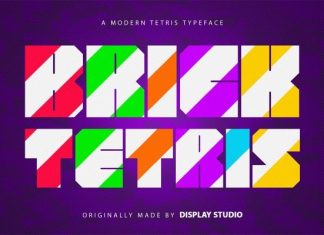 Brick Tetris Display Font