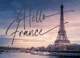 Hello France Handwritten Font