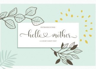 Hello Mother Calligraphy Font