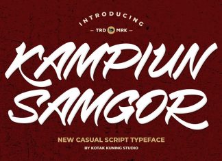 Kampiun Samgor Brush Font
