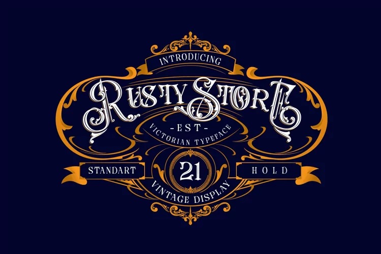 Rusty Store Blackletter Font