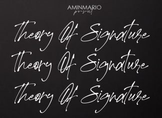 Theory of Signature Script Font