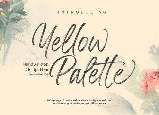 Yellow Palette Brush Font