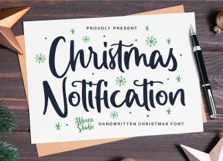 Christmas Notification Script Font