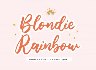 Blondie Rainbow Script Font